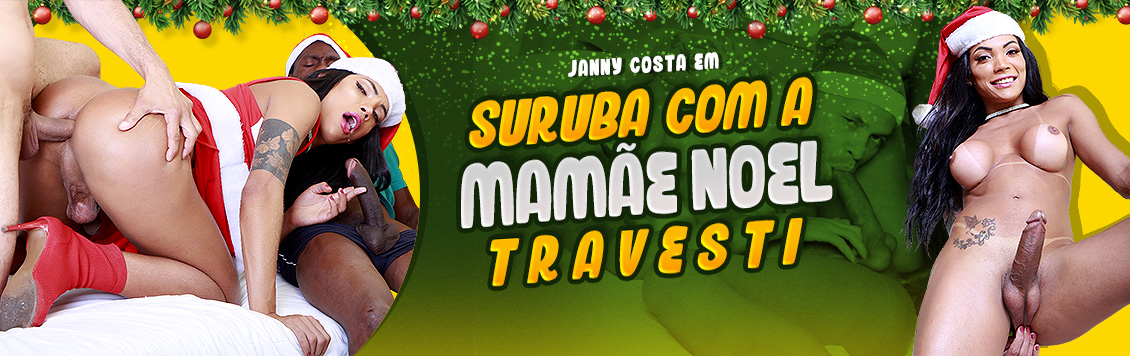 Suruba com a Mamãe Noel travesti