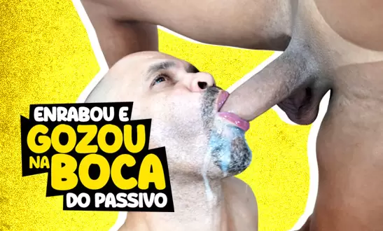 Enrabou e gozou na boca do eletricista passivo